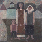 семья (дерево, левкас, темпера, 1993)